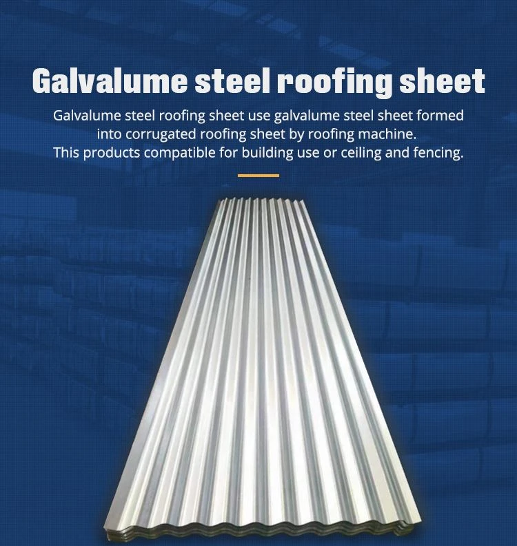 Galvalume Coating Corrugated Steel Roofing Sheet