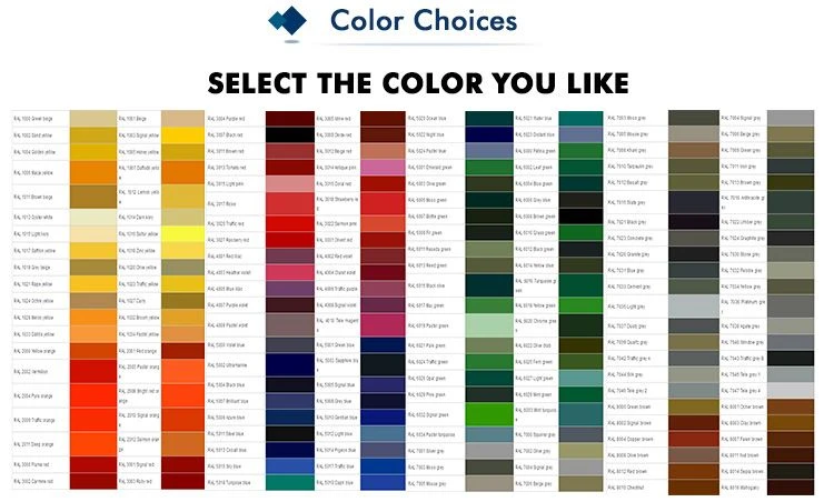 RAL Colors Steel Roof Sheets